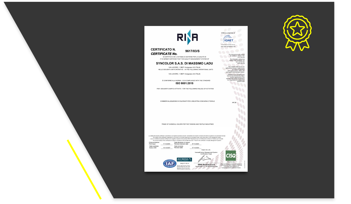 Immgine certificato ISO 9001:2015